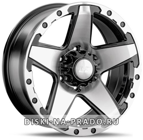 Диск LS Wheels 1284 черный с полировкой
