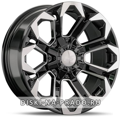 Диск LS Wheels 1366 черный с полировкой